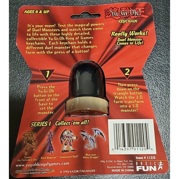 Yu-Gi-Oh! Series 1 SET of (4) 1996 Duel Monster Spin Keychains - NEW - Picture 15 of 15